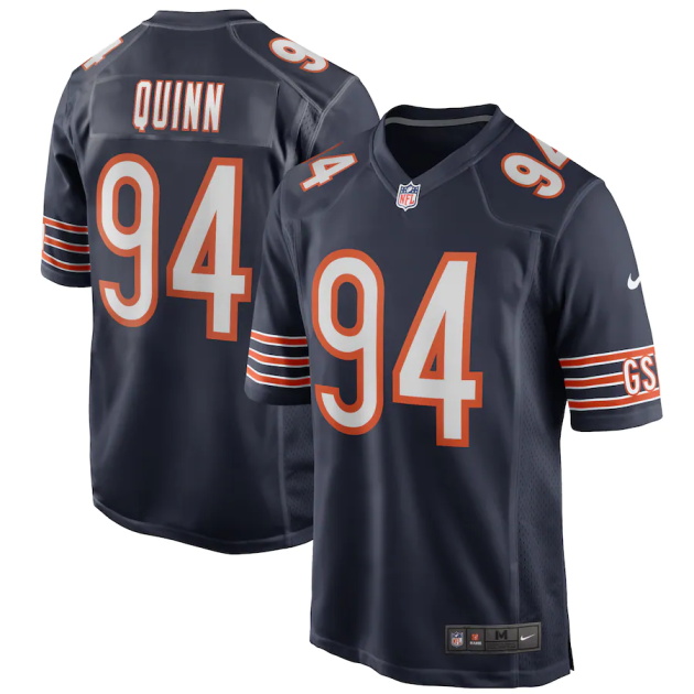 mens nike robert quinn navy chicago bears game player jersey